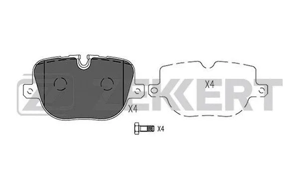 BS-2529 ZEKKERT Комплект тормозных колодок, дисковый тормоз (фото 1)