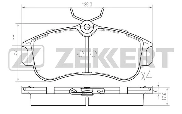 BS-2805 ZEKKERT Комплект тормозных колодок, дисковый тормоз (фото 1)