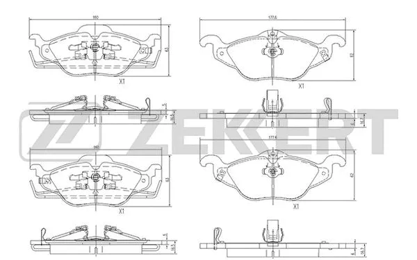 BS-2835 ZEKKERT Комплект тормозных колодок, дисковый тормоз (фото 1)