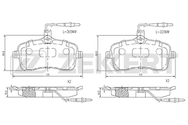 BS-2931 ZEKKERT Комплект тормозных колодок, дисковый тормоз (фото 1)