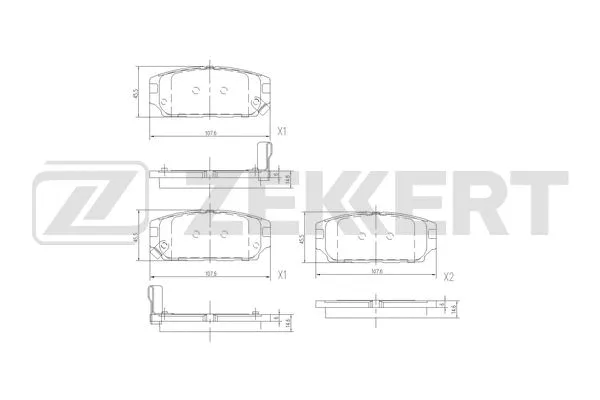 BS-2961 ZEKKERT Комплект тормозных колодок, дисковый тормоз (фото 1)