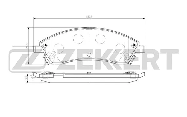 BS-2984 ZEKKERT Комплект тормозных колодок, дисковый тормоз (фото 1)