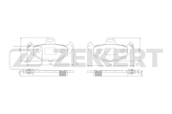 BS-3041 ZEKKERT Комплект тормозных колодок, дисковый тормоз (фото 1)