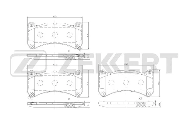 BS-3051 ZEKKERT Комплект тормозных колодок, дисковый тормоз (фото 1)