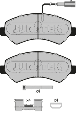 JCP022 JURATEK Комплект тормозных колодок, дисковый тормоз (фото 2)