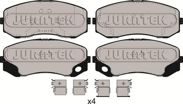 JCP066 JURATEK Комплект тормозных колодок, дисковый тормоз (фото 1)