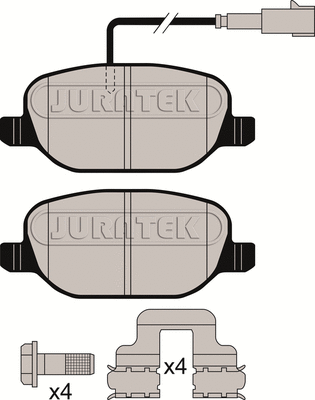 JCP098 JURATEK Комплект тормозных колодок, дисковый тормоз (фото 1)