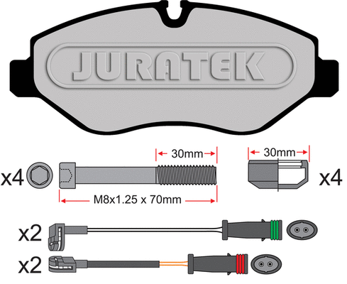 JCP115 JURATEK Комплект тормозных колодок, дисковый тормоз (фото 2)