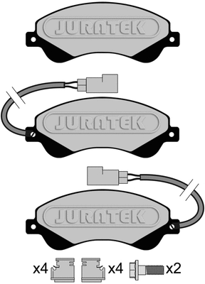 JCP117 JURATEK Комплект тормозных колодок, дисковый тормоз (фото 1)