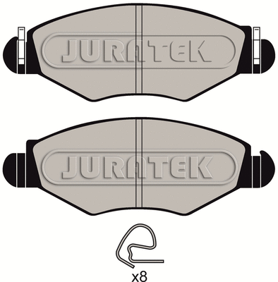 JCP1378 JURATEK Комплект тормозных колодок, дисковый тормоз (фото 1)