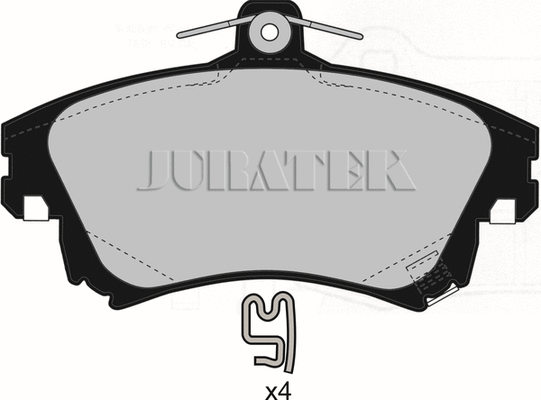 JCP1384 JURATEK Комплект тормозных колодок, дисковый тормоз (фото 1)