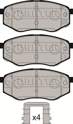 JCP4005 JURATEK Комплект тормозных колодок, дисковый тормоз (фото 1)