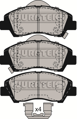 JCP4007 JURATEK Комплект тормозных колодок, дисковый тормоз (фото 2)