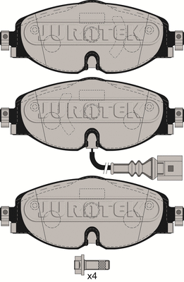 JCP4265 JURATEK Комплект тормозных колодок, дисковый тормоз (фото 2)