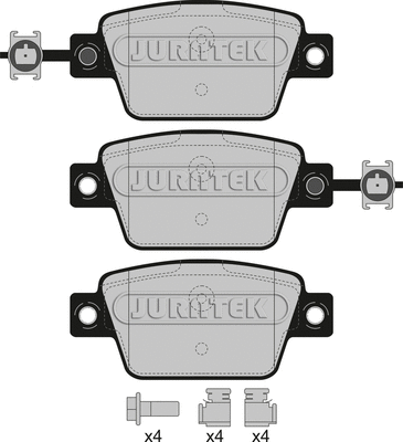 JCP8068 JURATEK Комплект тормозных колодок, дисковый тормоз (фото 1)