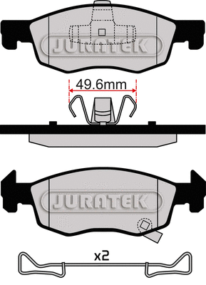 JCP8076 JURATEK Комплект тормозных колодок, дисковый тормоз (фото 1)