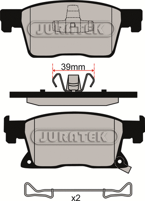 JCP8153 JURATEK Комплект тормозных колодок, дисковый тормоз (фото 1)