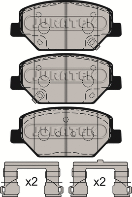 JCP8159 JURATEK Комплект тормозных колодок, дисковый тормоз (фото 1)