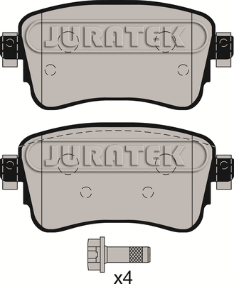 JCP8175 JURATEK Комплект тормозных колодок, дисковый тормоз (фото 1)