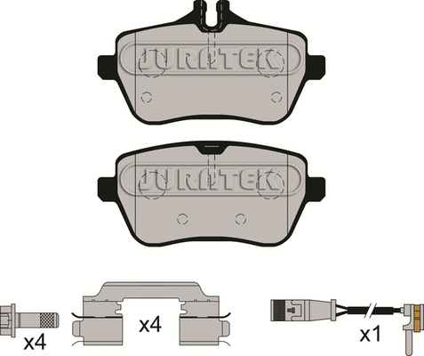 JCP8234 JURATEK Комплект тормозных колодок, дисковый тормоз (фото 1)