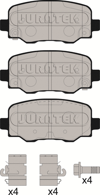 JCP8255 JURATEK Комплект тормозных колодок, дисковый тормоз (фото 1)