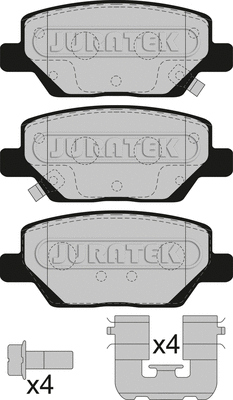 JCP8258 JURATEK Комплект тормозных колодок, дисковый тормоз (фото 2)