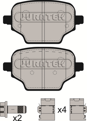 JCP8554 JURATEK Комплект тормозных колодок, дисковый тормоз (фото 2)