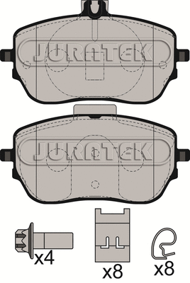 JCP8589 JURATEK Комплект тормозных колодок, дисковый тормоз (фото 2)