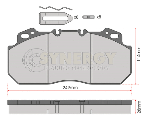 SYN2047K JURATEK Комплект тормозных колодок, дисковый тормоз (фото 1)