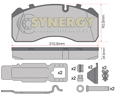 SYN2329K JURATEK Комплект тормозных колодок, дисковый тормоз (фото 1)