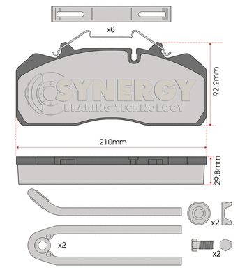 SYN2389K JURATEK Комплект тормозных колодок, дисковый тормоз (фото 1)