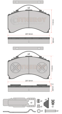 SYN3105K JURATEK Комплект тормозных колодок, дисковый тормоз (фото 1)