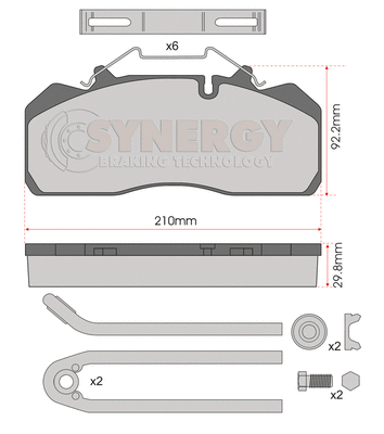 SYN3389K JURATEK Комплект тормозных колодок, дисковый тормоз (фото 1)