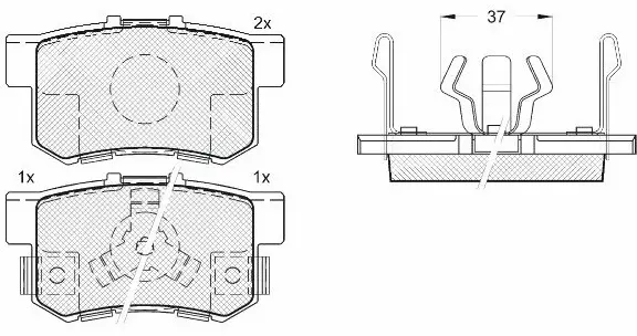 FP1086 FIT Комплект тормозных колодок, дисковый тормоз (фото 1)