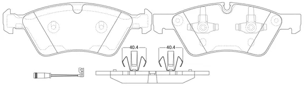 FP1244E FIT Комплект тормозных колодок, дисковый тормоз (фото 1)