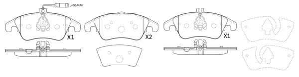 FP1342E FIT Комплект тормозных колодок, дисковый тормоз (фото 1)