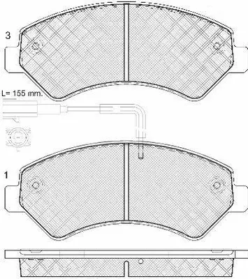 FP1540E FIT Комплект тормозных колодок, дисковый тормоз (фото 1)