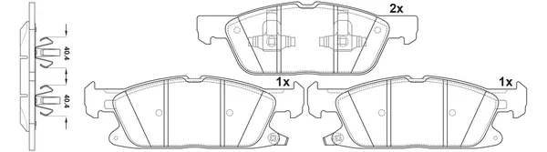 FP1818 FIT Комплект тормозных колодок, дисковый тормоз (фото 1)