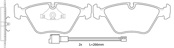 FP2249E FIT Комплект тормозных колодок, дисковый тормоз (фото 1)