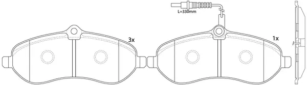 FP2340E FIT Комплект тормозных колодок, дисковый тормоз (фото 1)