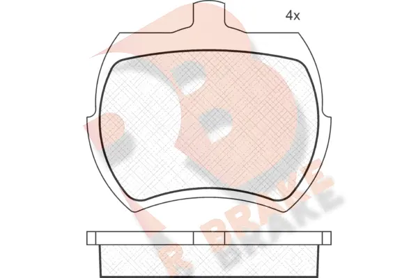 RB0002 R BRAKE Комплект тормозных колодок, дисковый тормоз (фото 1)