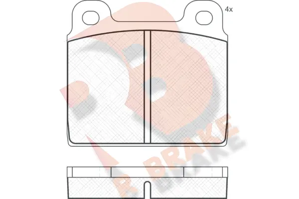 RB0020 R BRAKE Комплект тормозных колодок, дисковый тормоз (фото 1)