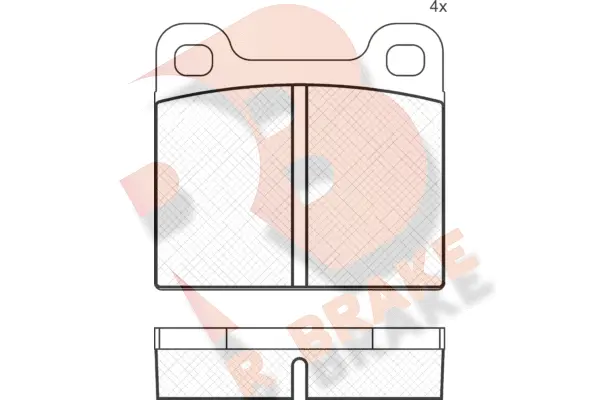 RB0162 R BRAKE Комплект тормозных колодок, дисковый тормоз (фото 1)