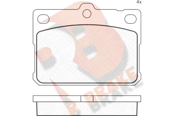 RB0164 R BRAKE Комплект тормозных колодок, дисковый тормоз (фото 1)