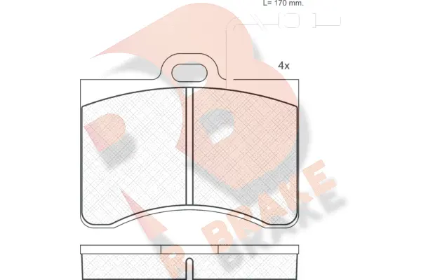 RB0175 R BRAKE Комплект тормозных колодок, дисковый тормоз (фото 1)