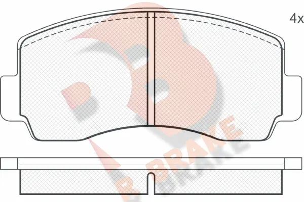 RB0207 R BRAKE Комплект тормозных колодок, дисковый тормоз (фото 1)