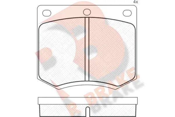 RB0255 R BRAKE Комплект тормозных колодок, дисковый тормоз (фото 1)