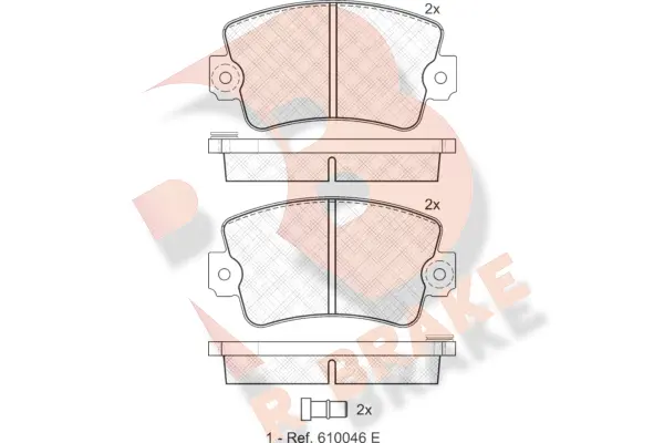 RB0257 R BRAKE Комплект тормозных колодок, дисковый тормоз (фото 1)