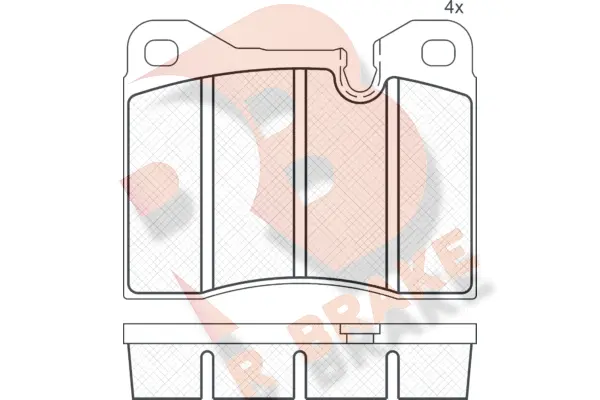 RB0305 R BRAKE Комплект тормозных колодок, дисковый тормоз (фото 1)