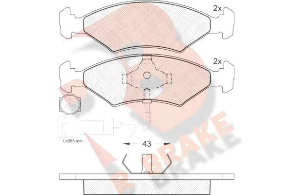 RB0410 R BRAKE Комплект тормозных колодок, дисковый тормоз (фото 1)